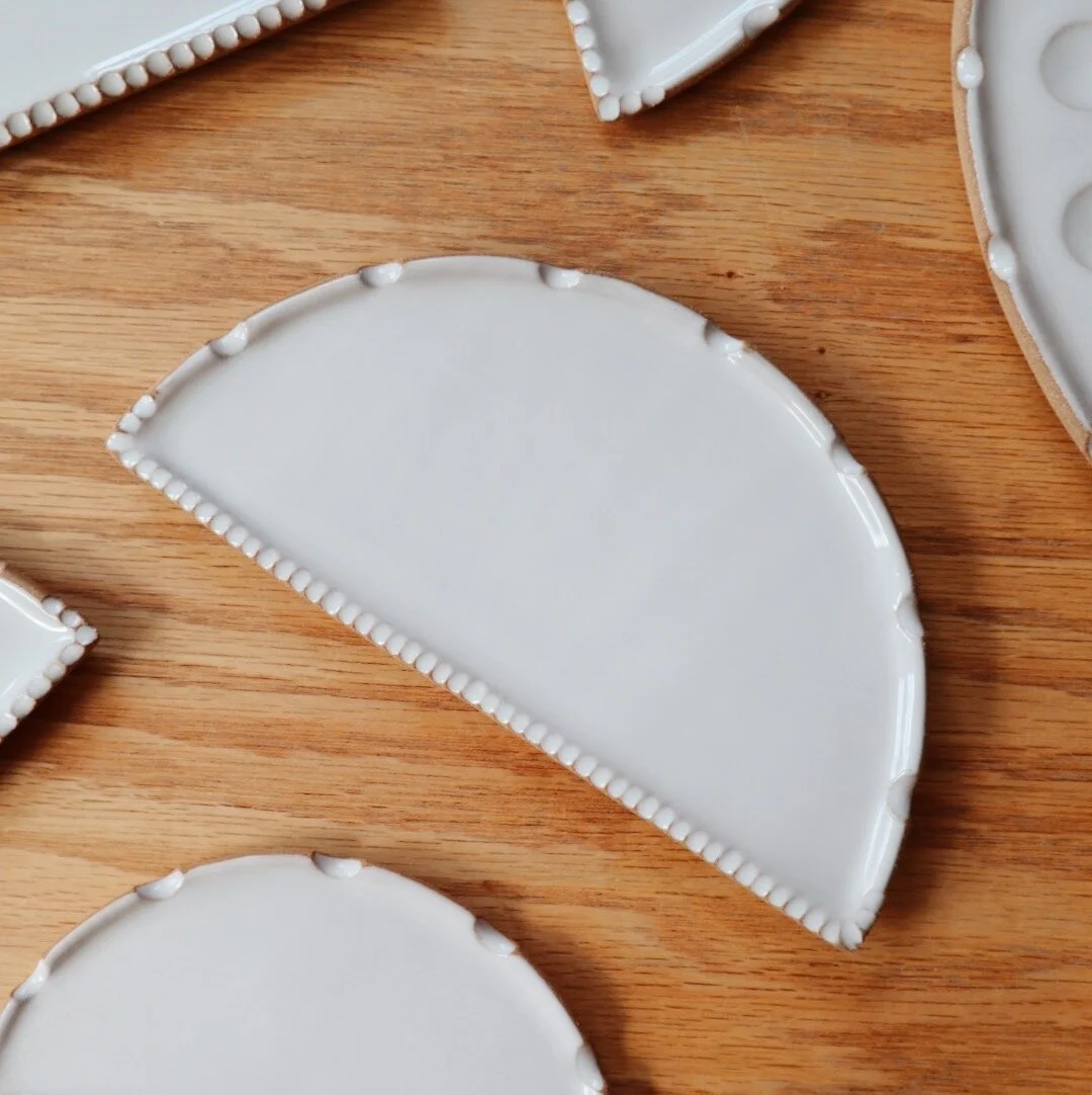 Unique handmade ceramic paint palette for watercolor artists