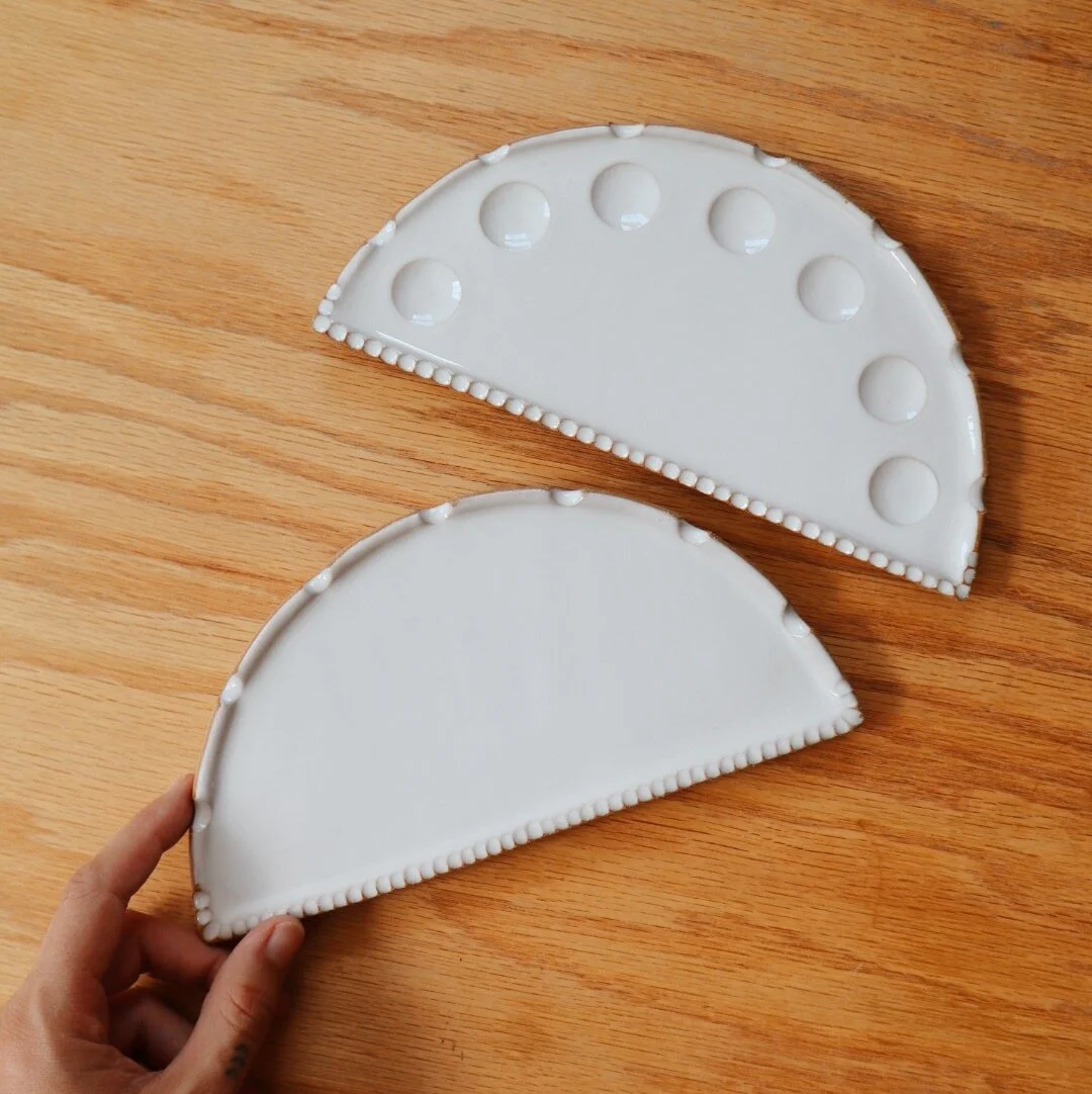 Unique handmade ceramic paint palette for watercolor artists