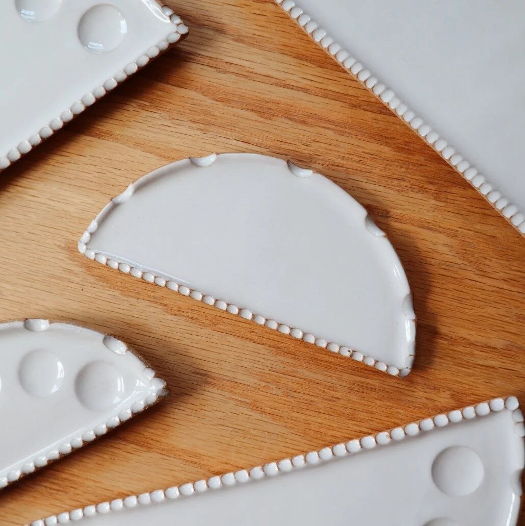 Unique handmade ceramic paint palette for watercolor artists