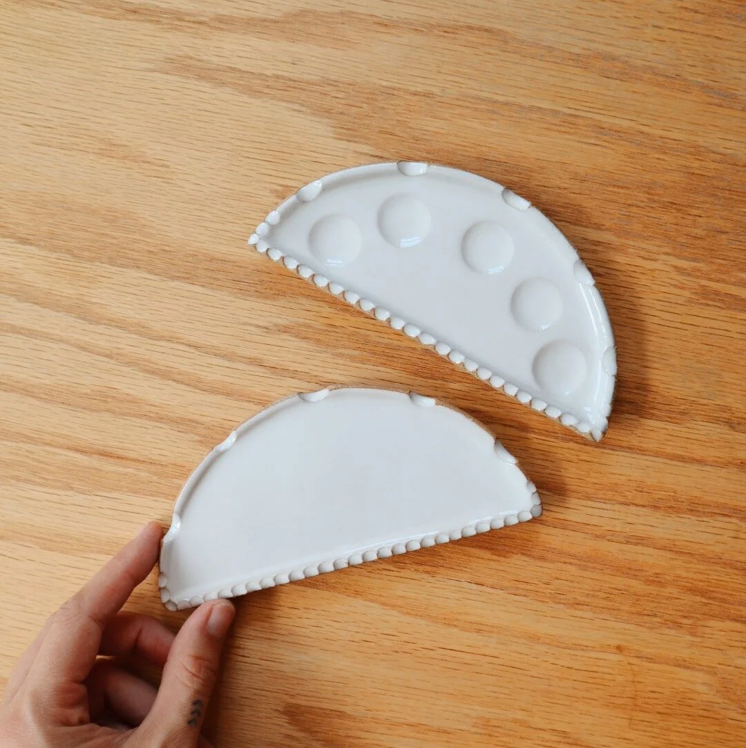 Unique handmade ceramic paint palette for watercolor artists