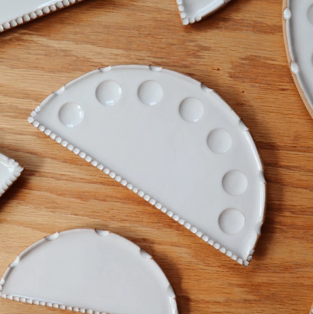 Unique handmade ceramic paint palette for watercolor artists