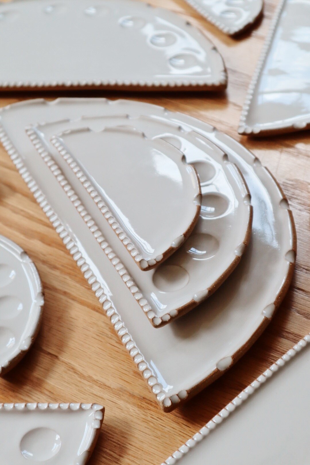 Unique handmade ceramic paint palette for watercolor artists