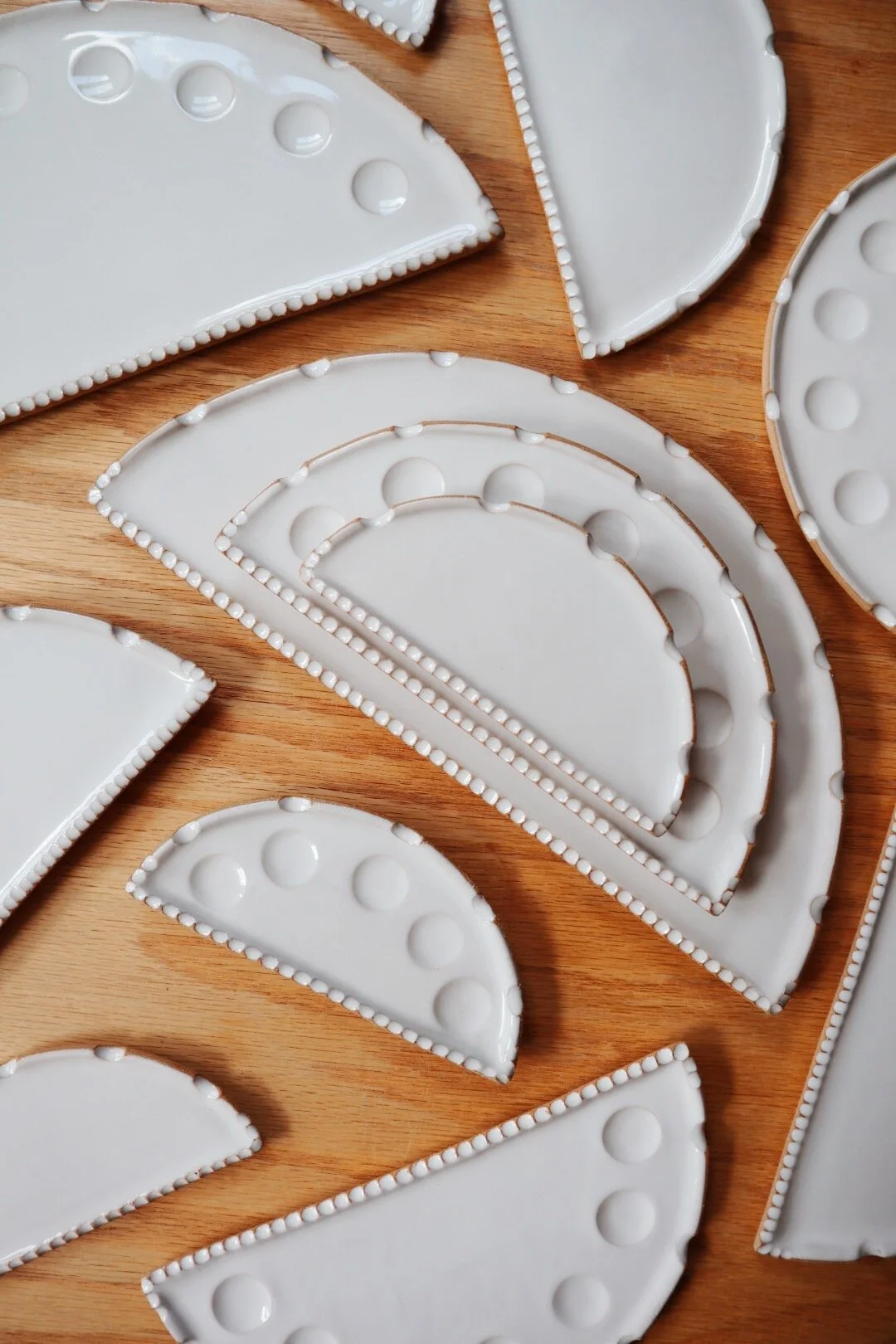 Unique handmade ceramic paint palette for watercolor artists