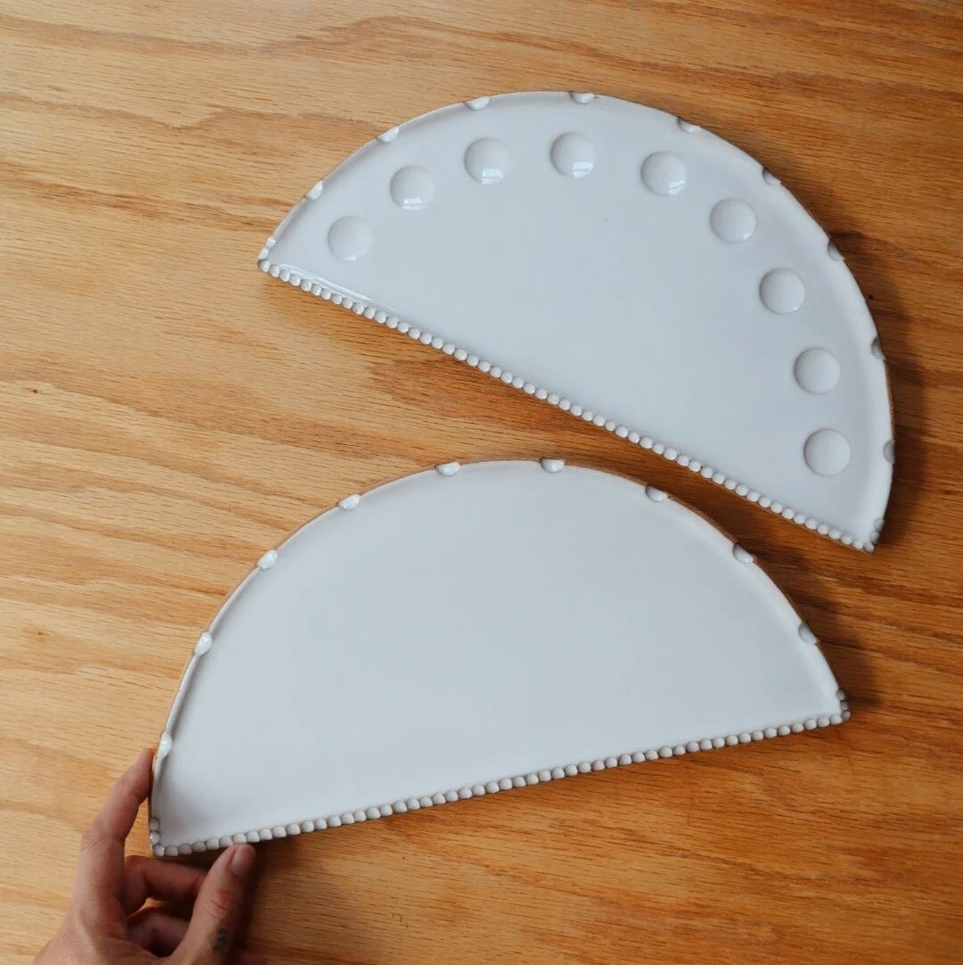 Unique handmade ceramic paint palette for watercolor artists