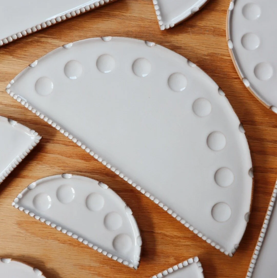 Unique handmade ceramic paint palette for watercolor artists