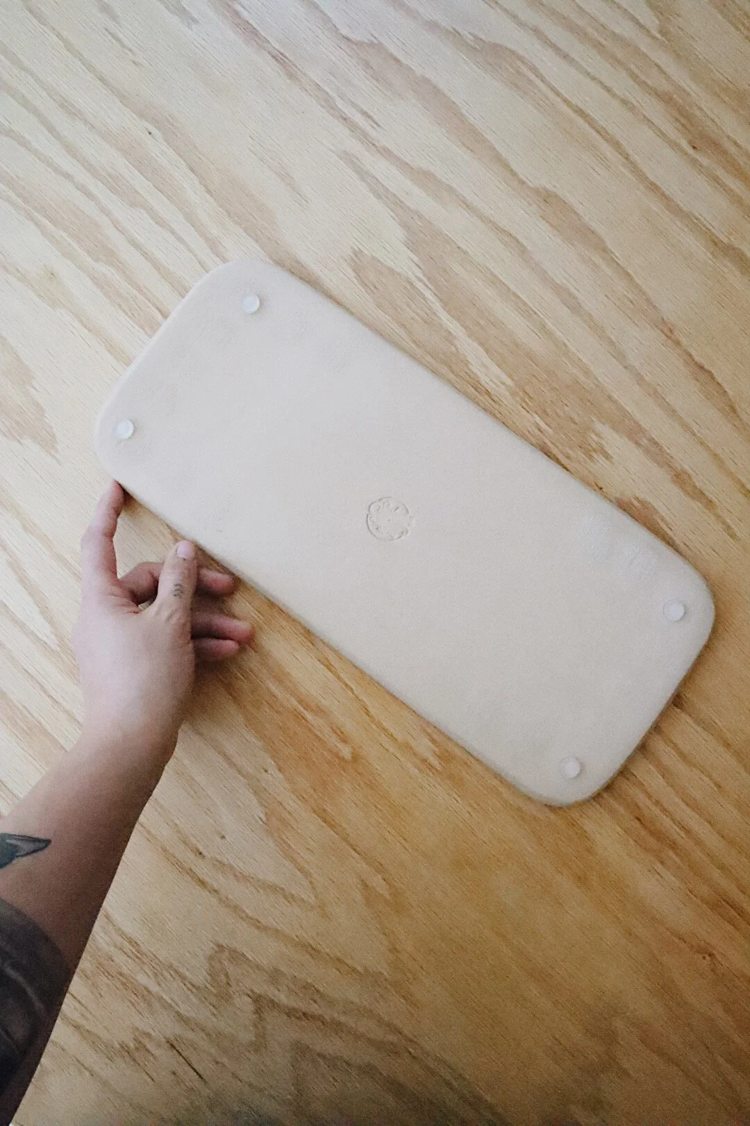 Unique handmade ceramic paint palette for watercolor artists