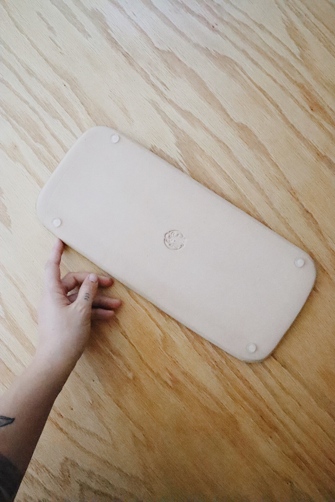 Unique handmade ceramic paint palette for watercolor artists