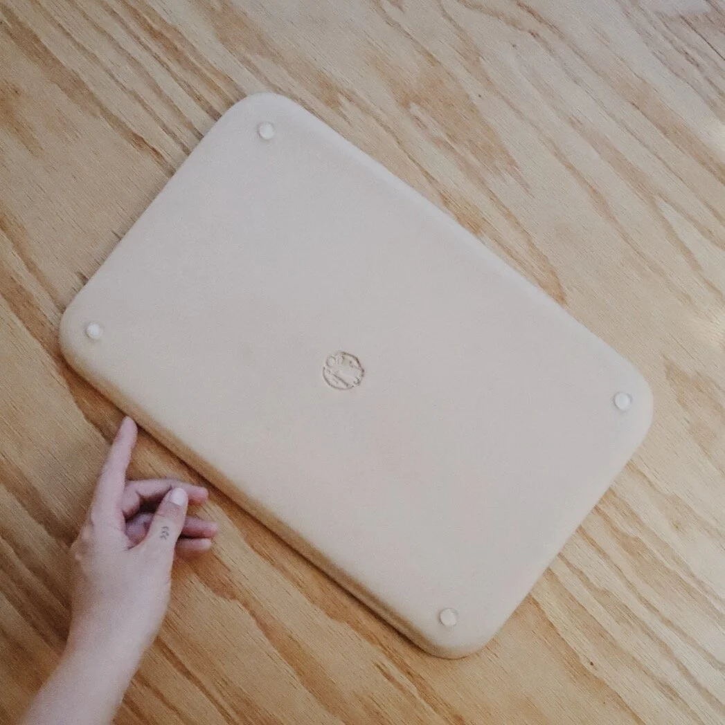 Unique handmade ceramic paint palette for watercolor artists