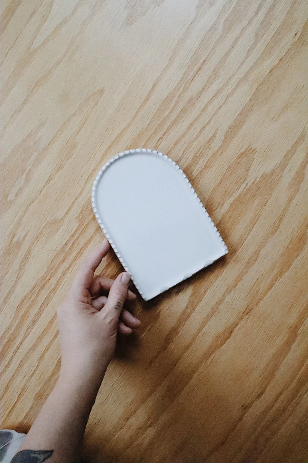 Unique handmade ceramic paint palette for watercolor artists