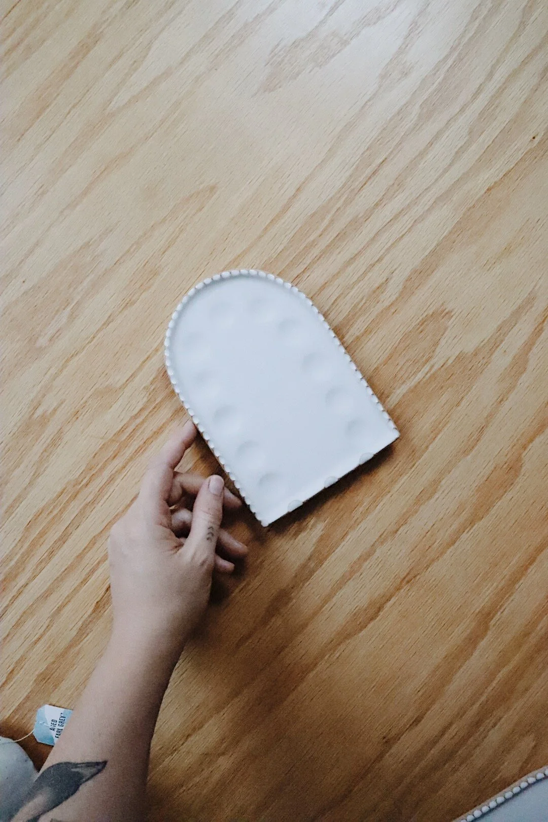 Unique handmade ceramic paint palette for watercolor artists