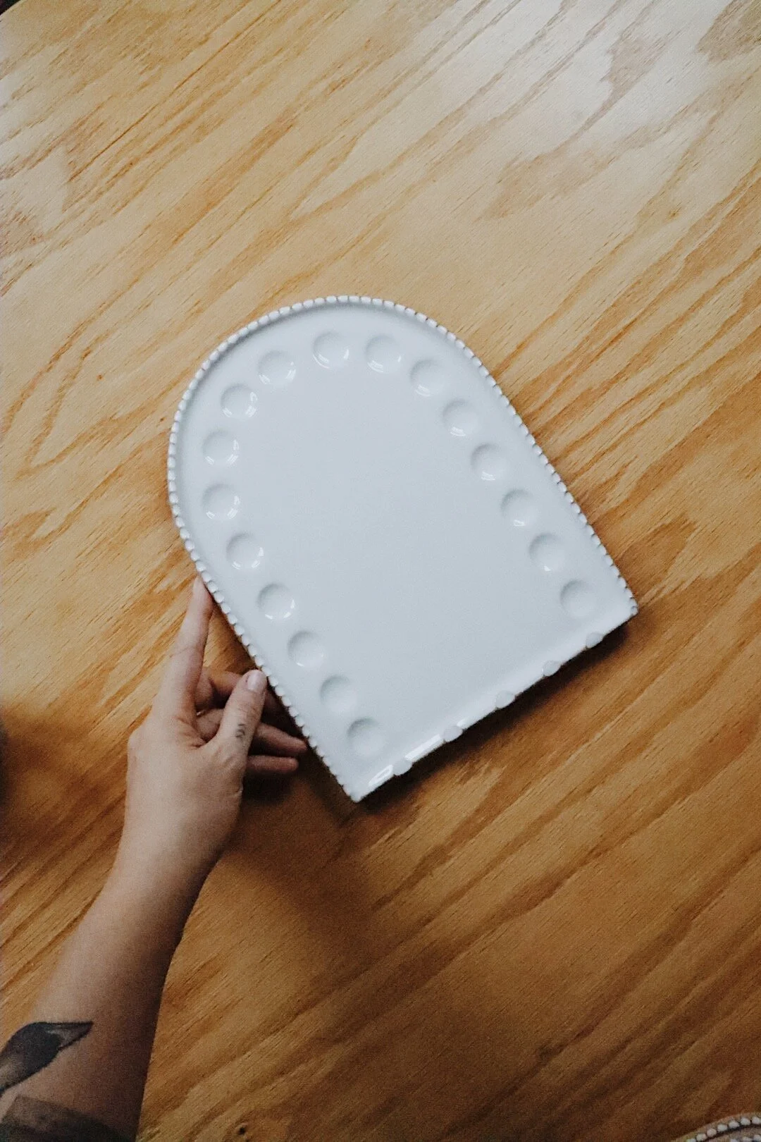 Unique handmade ceramic paint palette for watercolor artists