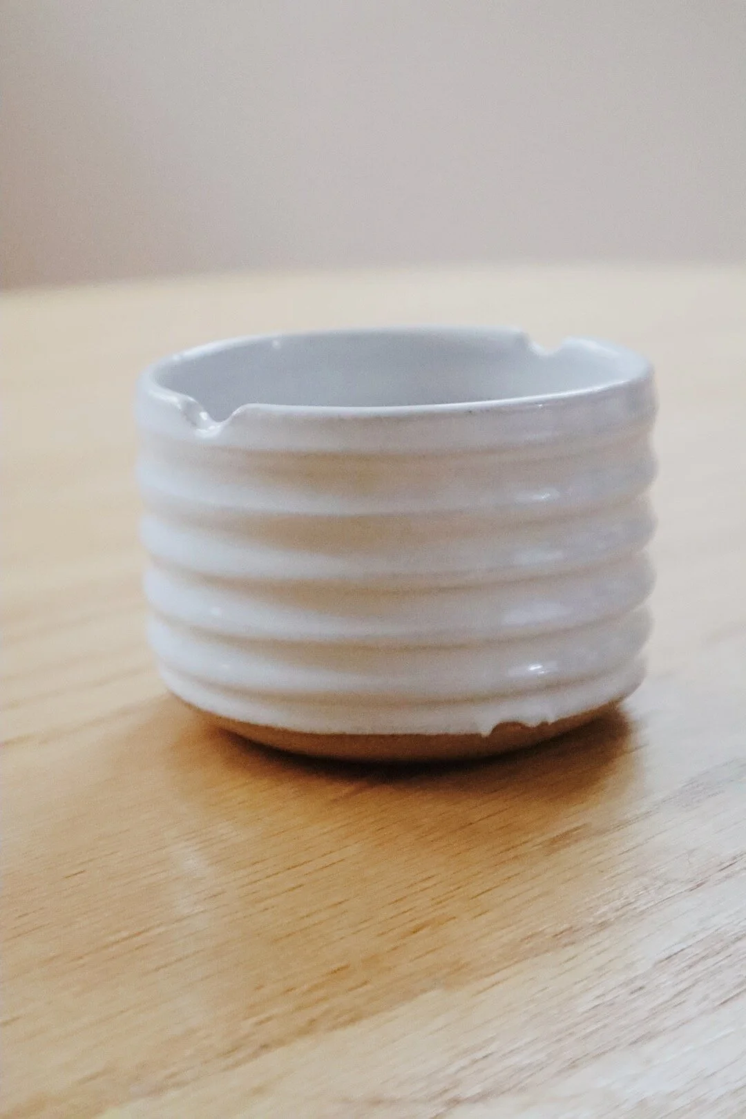 Unique handmade ceramic cup for watercolor artists