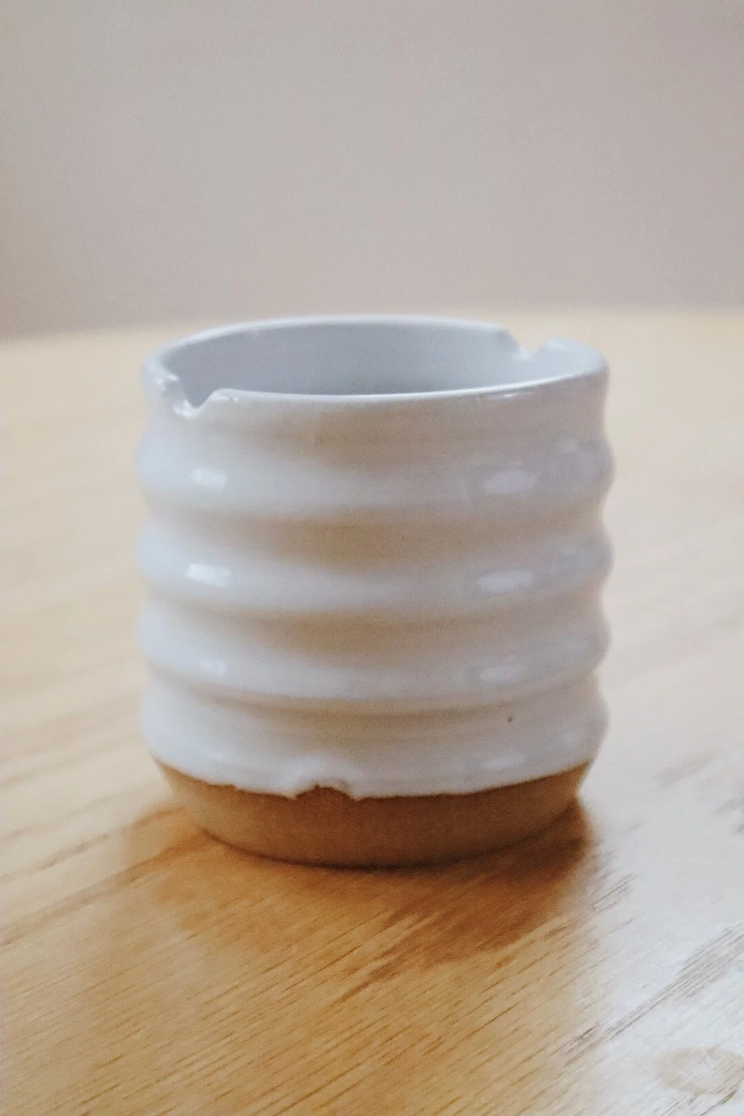 Unique handmade ceramic cup for watercolor artists