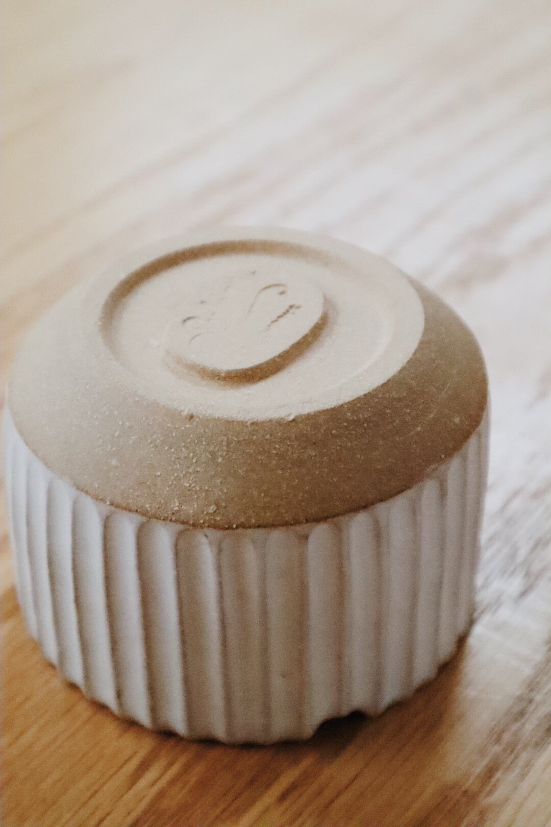 Unique handmade ceramic cup for watercolor artists