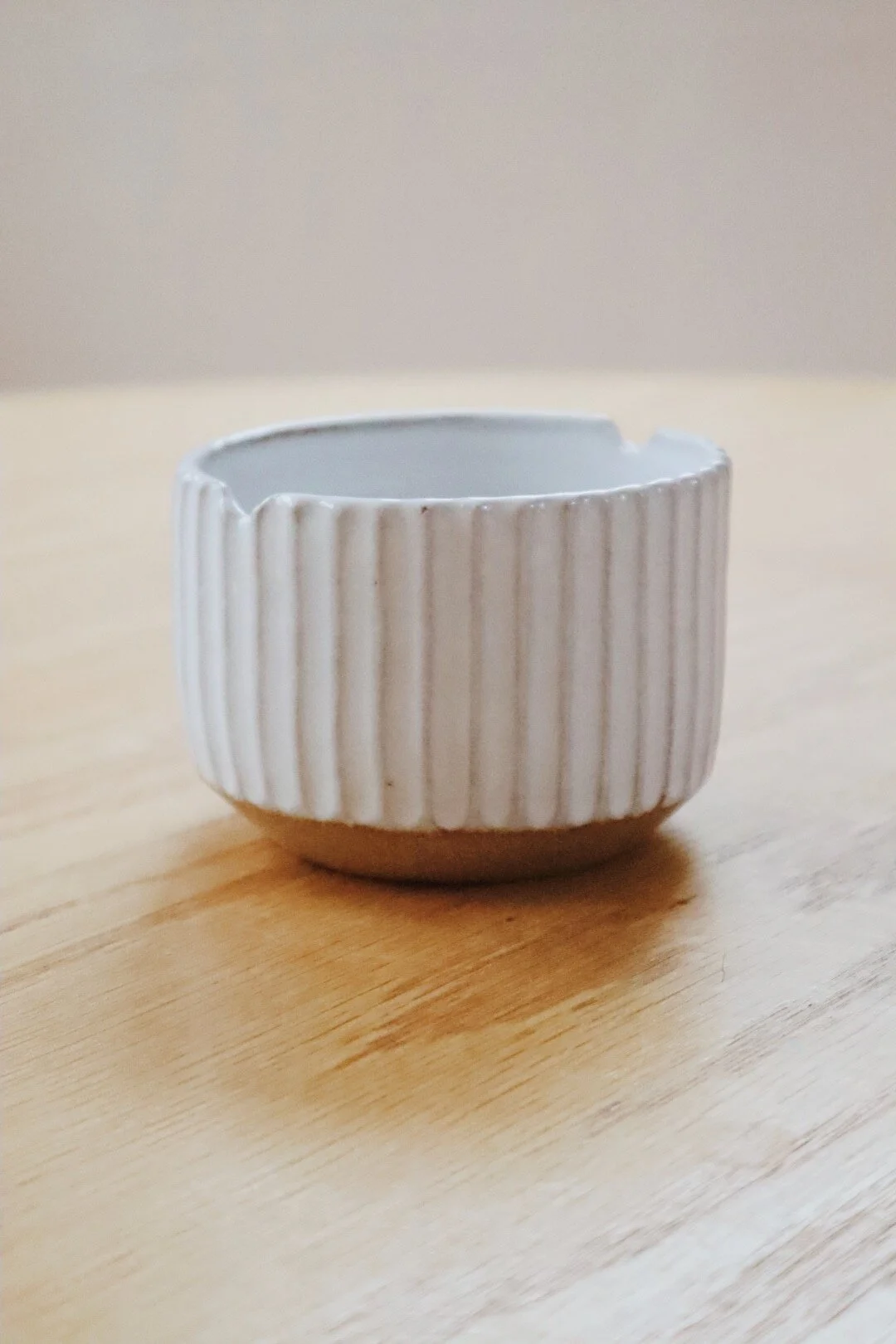 Unique handmade ceramic cup for watercolor artists