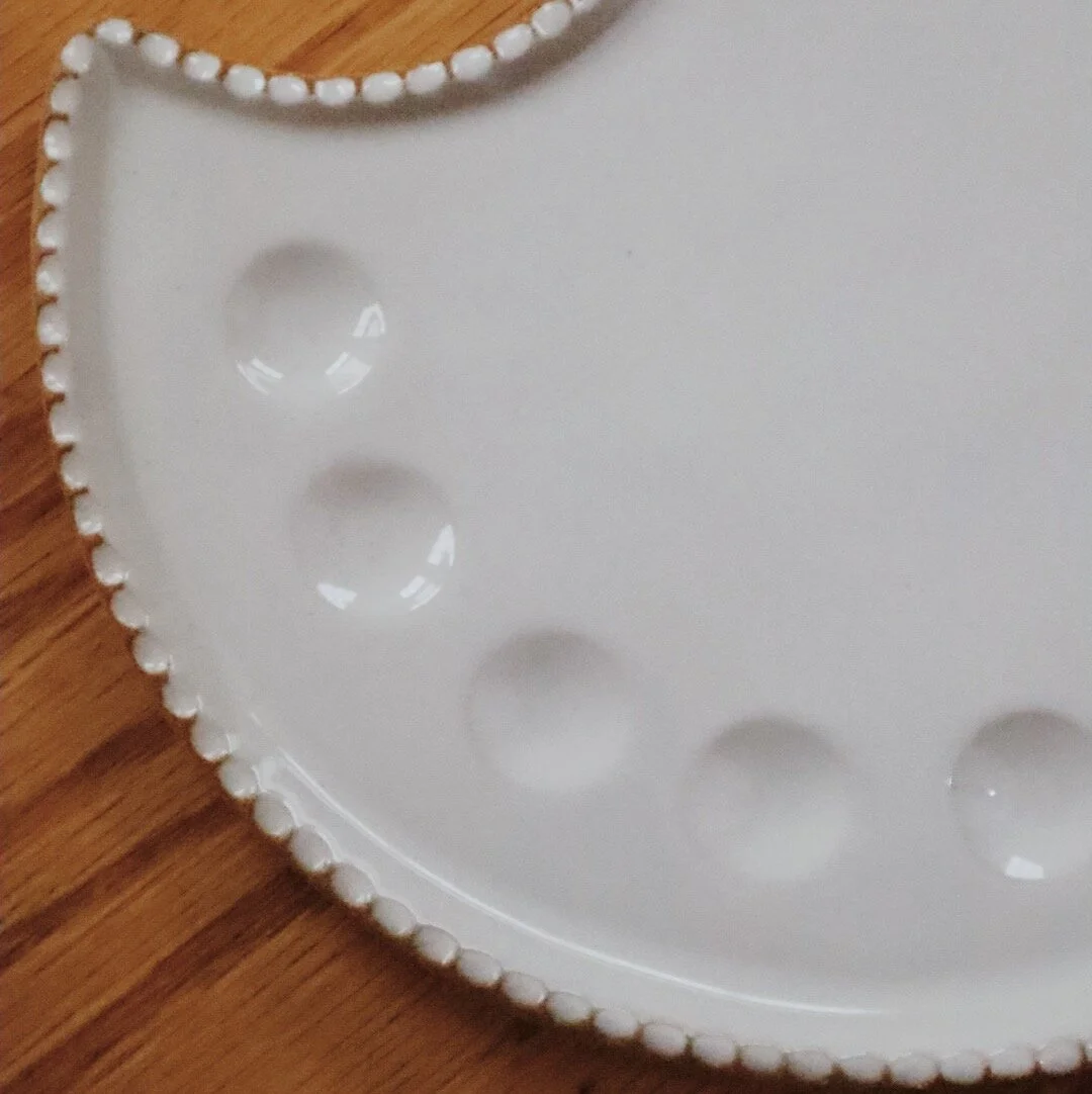 Unique handmade ceramic paint palette for watercolor artists