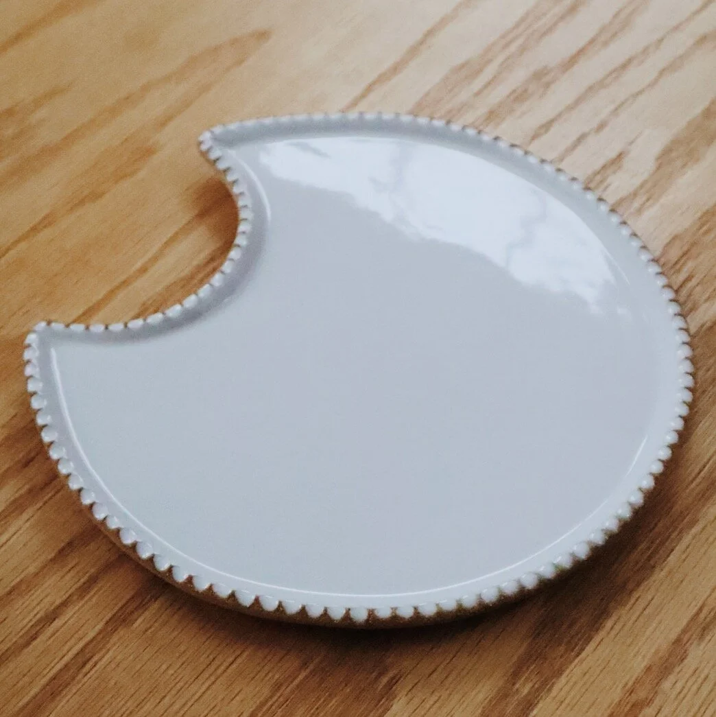 Unique handmade ceramic paint palette for watercolor artists