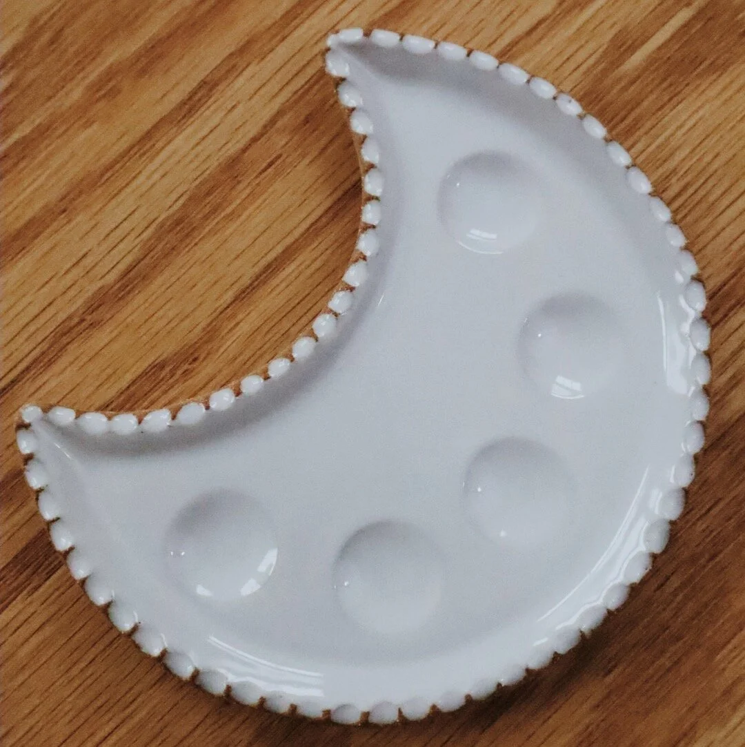 Unique handmade ceramic paint palette for watercolor artists