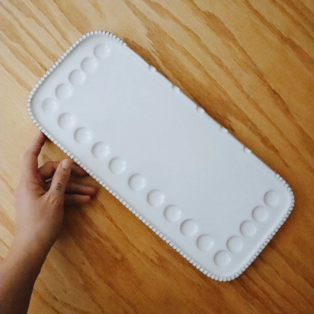 Unique handmade ceramic paint palette for watercolor artists