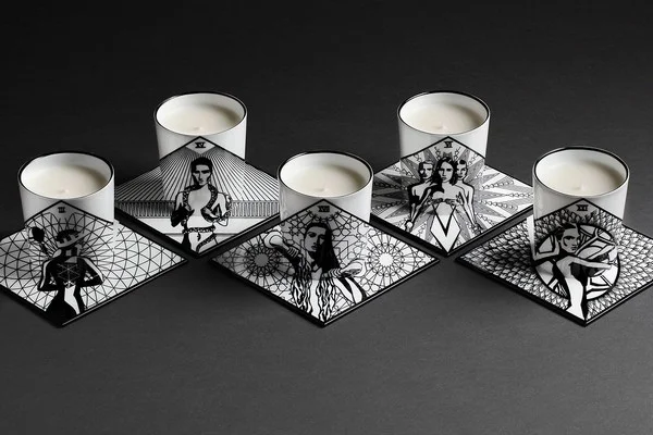 by kohl candles with coaster base thingys