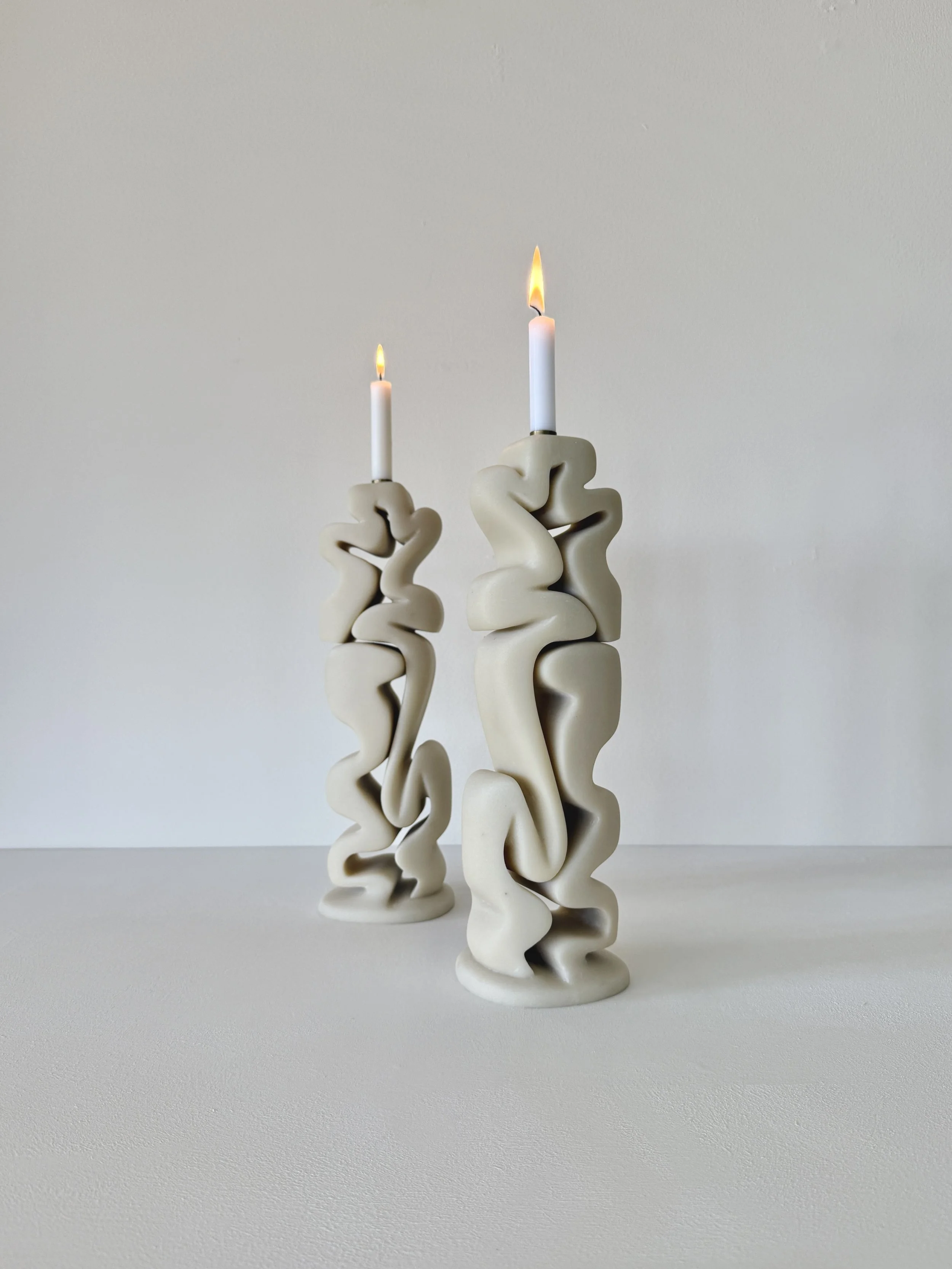 Candleholder Pair - Cream