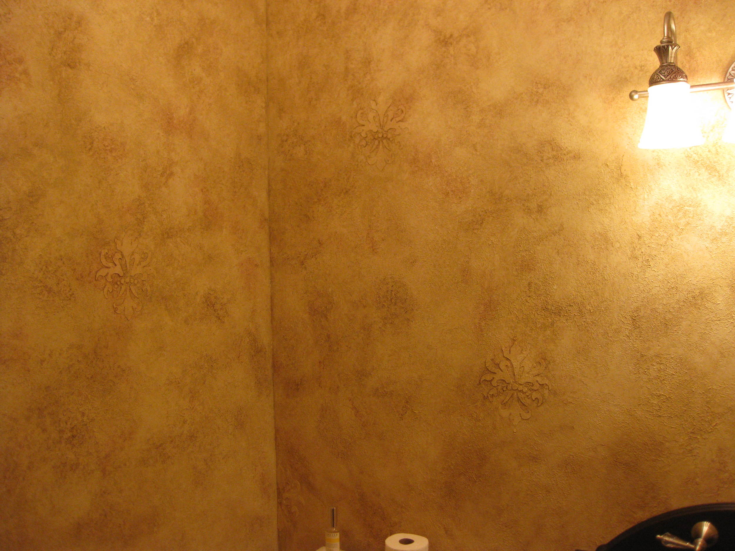 Textured Walls and Raised Stencil