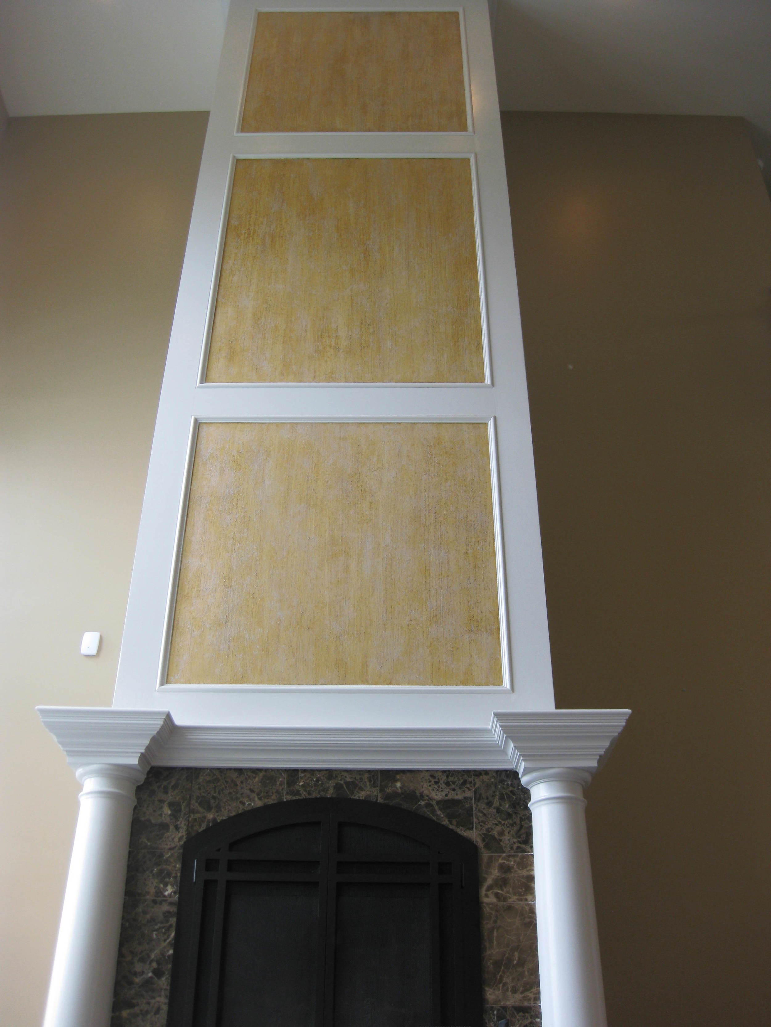 Textured Strie on Fireplace