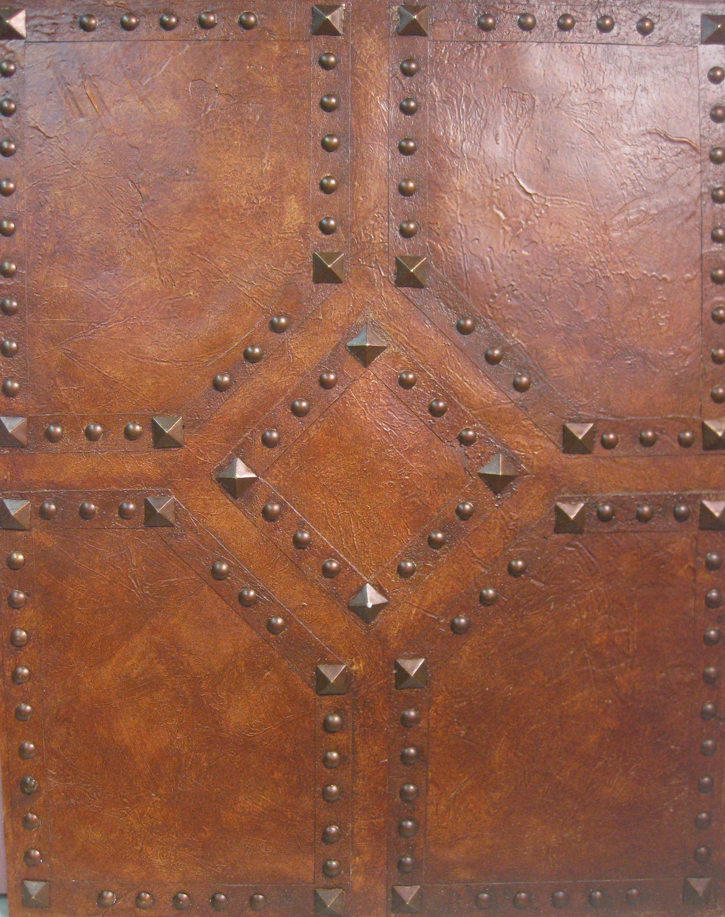 Faux Leather Panel...great on fireplace, under chairrail, on doors or wall panel.