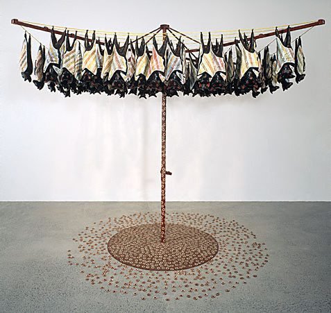 "Fruit Bats" 1991 by Lin Onus. Image Source : www.artgallery.nsw.gov.au