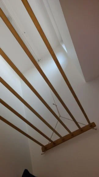 Down position. It goes all the way up into the cavity. Image source - own.