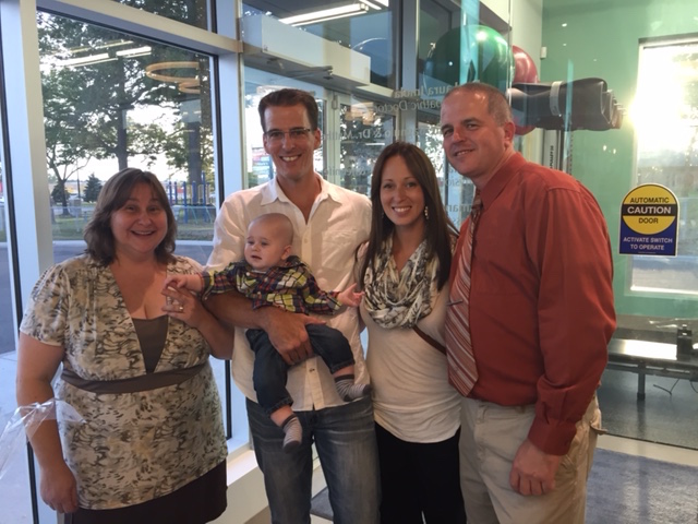 Nancy V, The Bird Family (Dr. Matt, Erika & Baby Carter) and Phil Rowland, WIN RMT. A great time for togetherness.