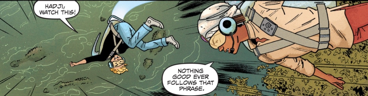 Here comes trouble. Future Quest 1 by Parker, Shaner and Bellaire. (C) 2016 Hanna-Barbera.