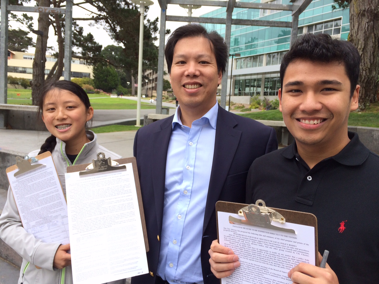 Selena Weng, David Lee and Fawwaz Fikkeri