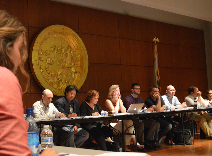 Joel Engardio (far left, white shirt) on the San Francisco Democratic County Central Committee