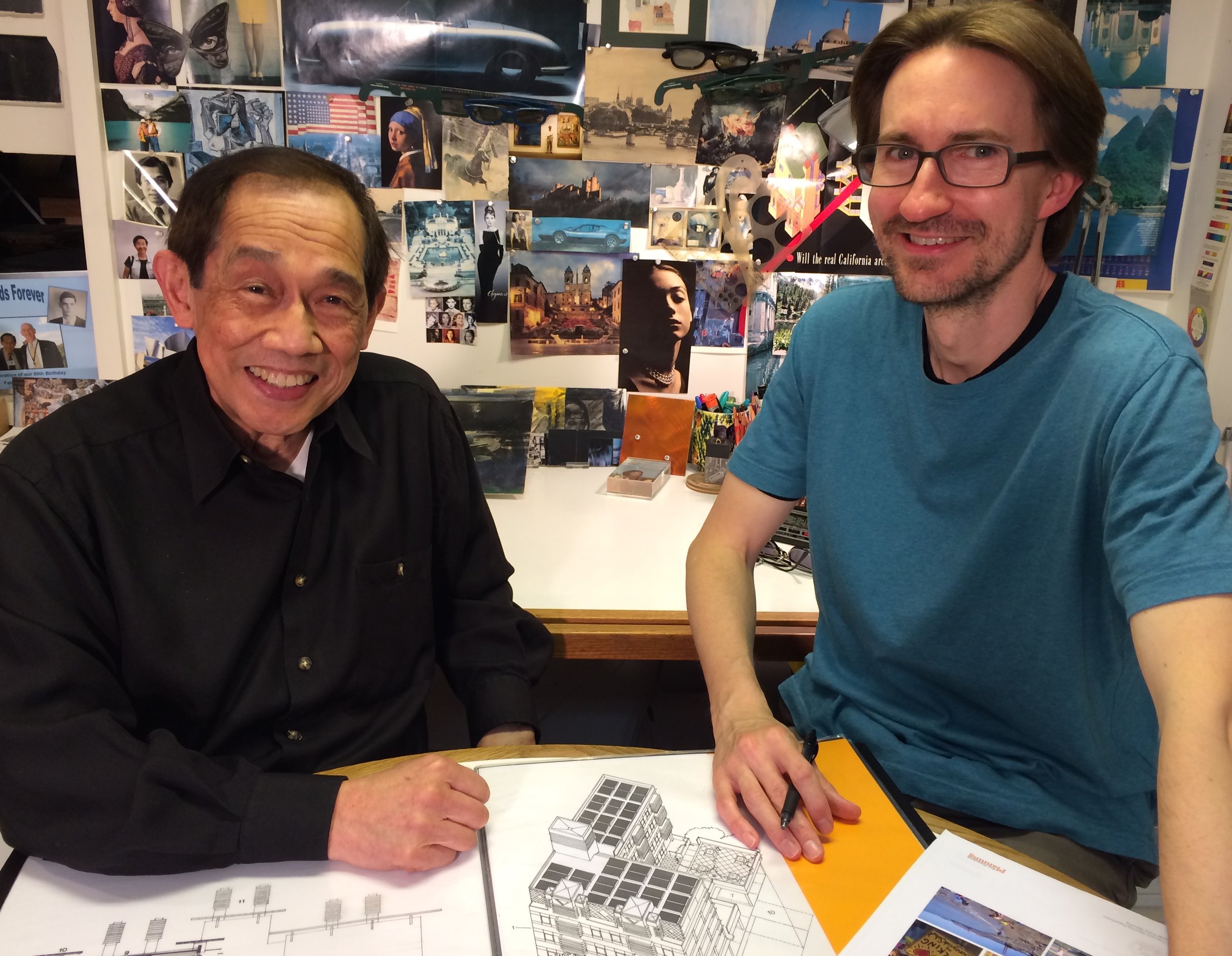 Retired architect Eugene Lew and his assistant James Pitts have designs to help middle-income families afford a home in San Francisco. 