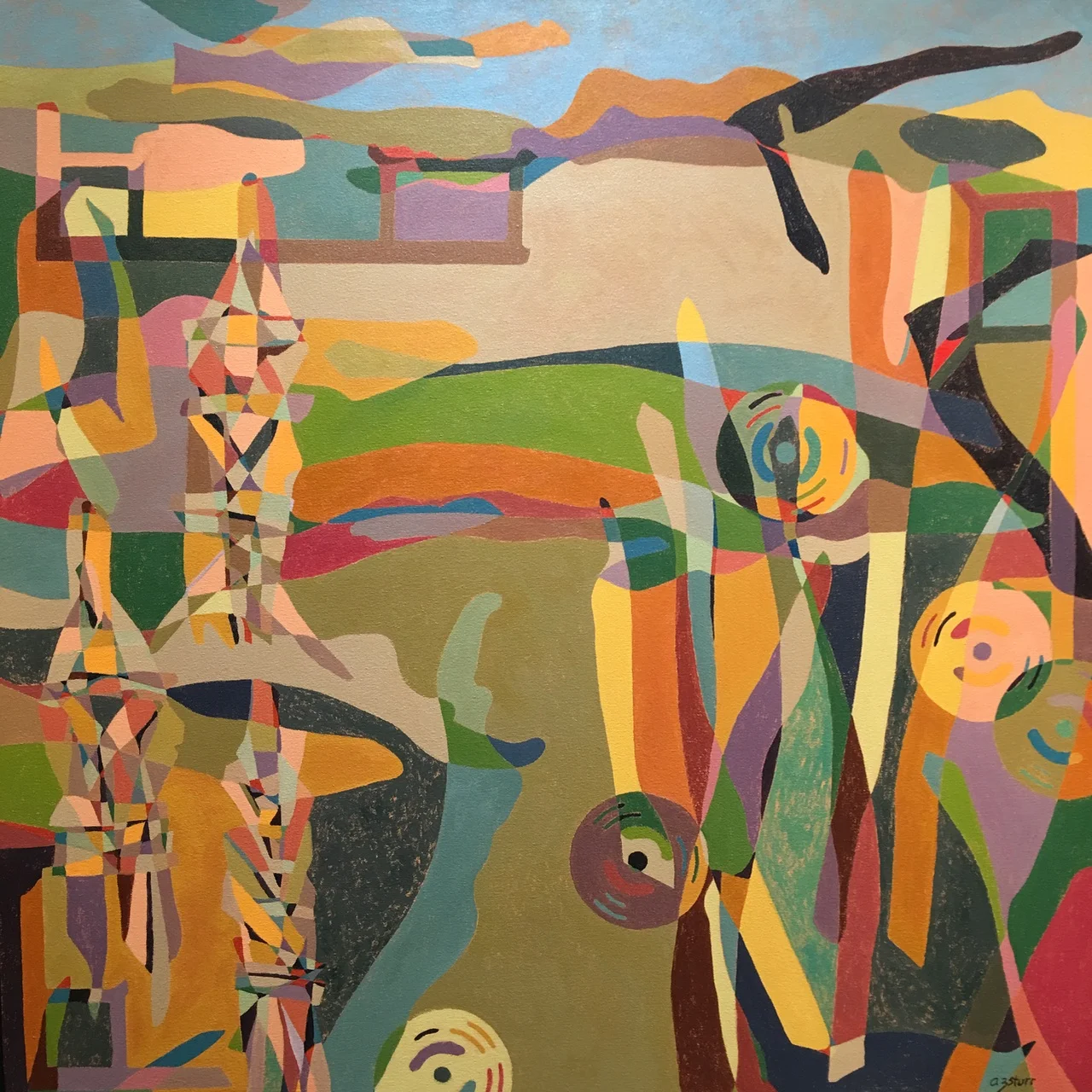  34 1/2 ”x  34 1/2”, acrylic on canvas 