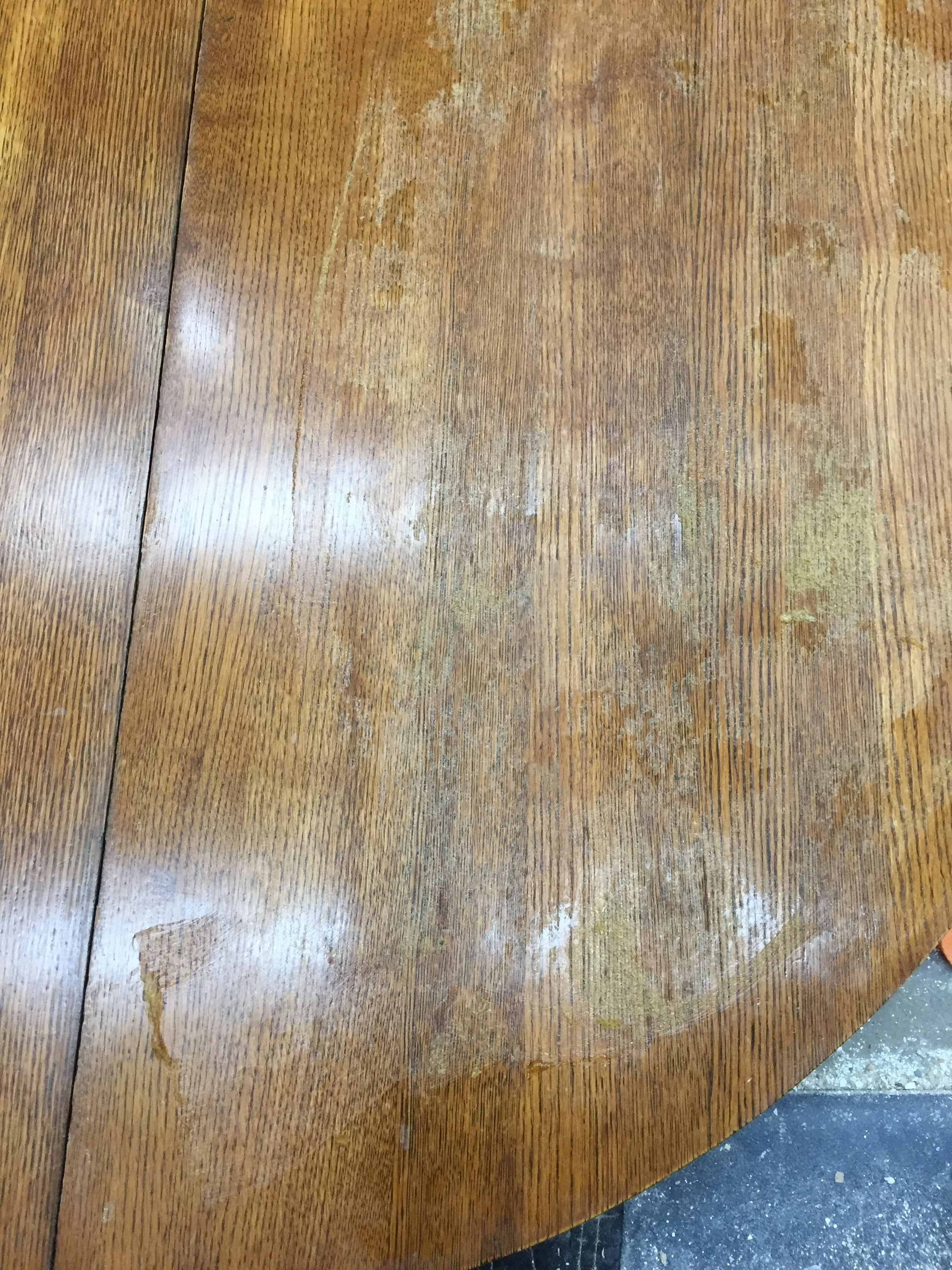 BEFORE- Antique table top before