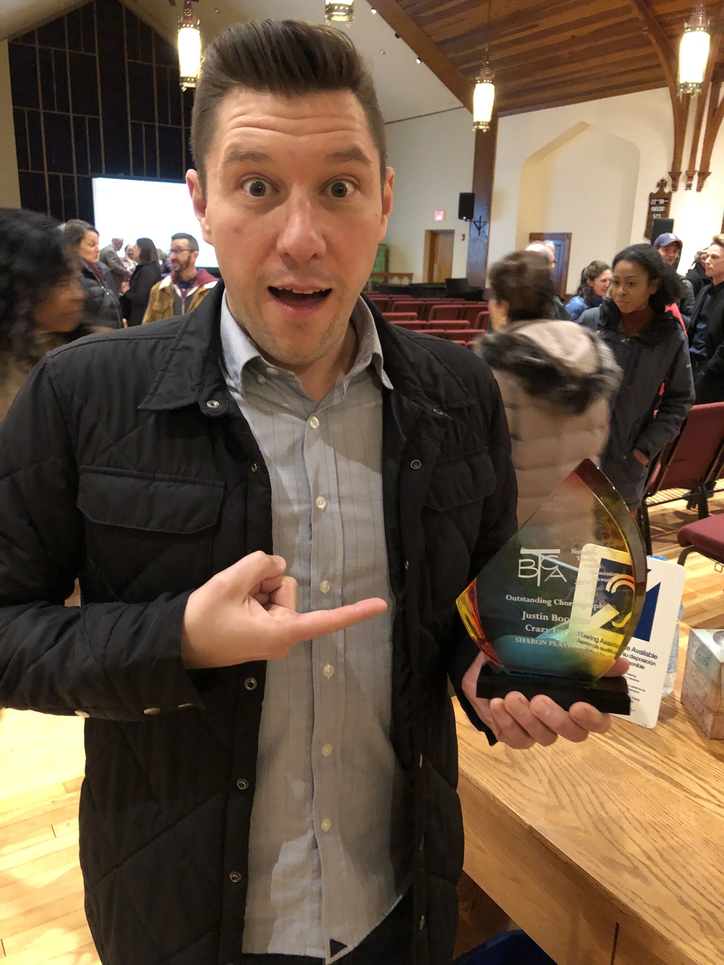 Justin won Oustanding Choreography for his work at Sharon Playhouse’s production of  Crazy for You  and  Guys and Dolls.  Watch a number from the show here:   Crazy for You