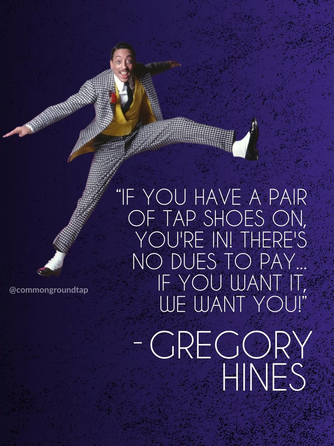Wishing the GOAT a Very Happy Birthday!!! We are thankful for Gregory Hines and the legacy he created with his kindness, talent, and devotion to tap dancing❣️