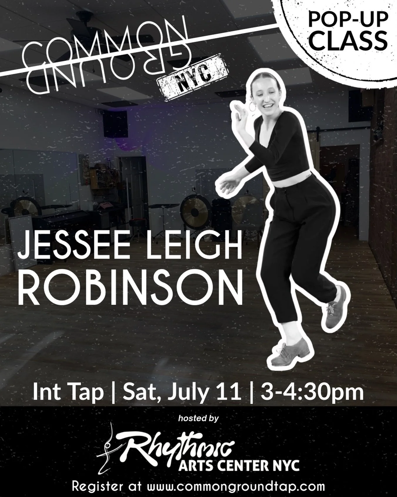 This Saturday in NYC&hellip;don&rsquo;t miss @jesseerobinson at @rhythmicartscenternyc 👞 Click our link in bio or visit commongroundtap.com to register!!! #tapdance #nyc #tapdancer
