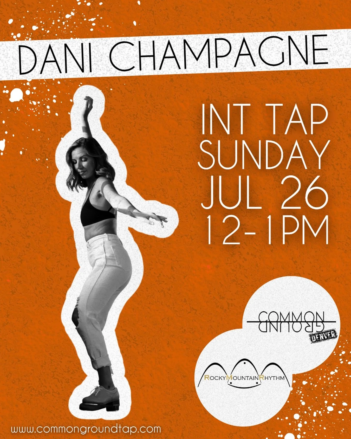 This coming Saturday join @danijchamp for a special Intermediate Pop-Up Tap Class in Colorado brought to you by Common Ground and @rockymtnrhythm 

Sign up through our link in bio or at www.commongroundtap.com #tapdance #denverdance #tapdancer