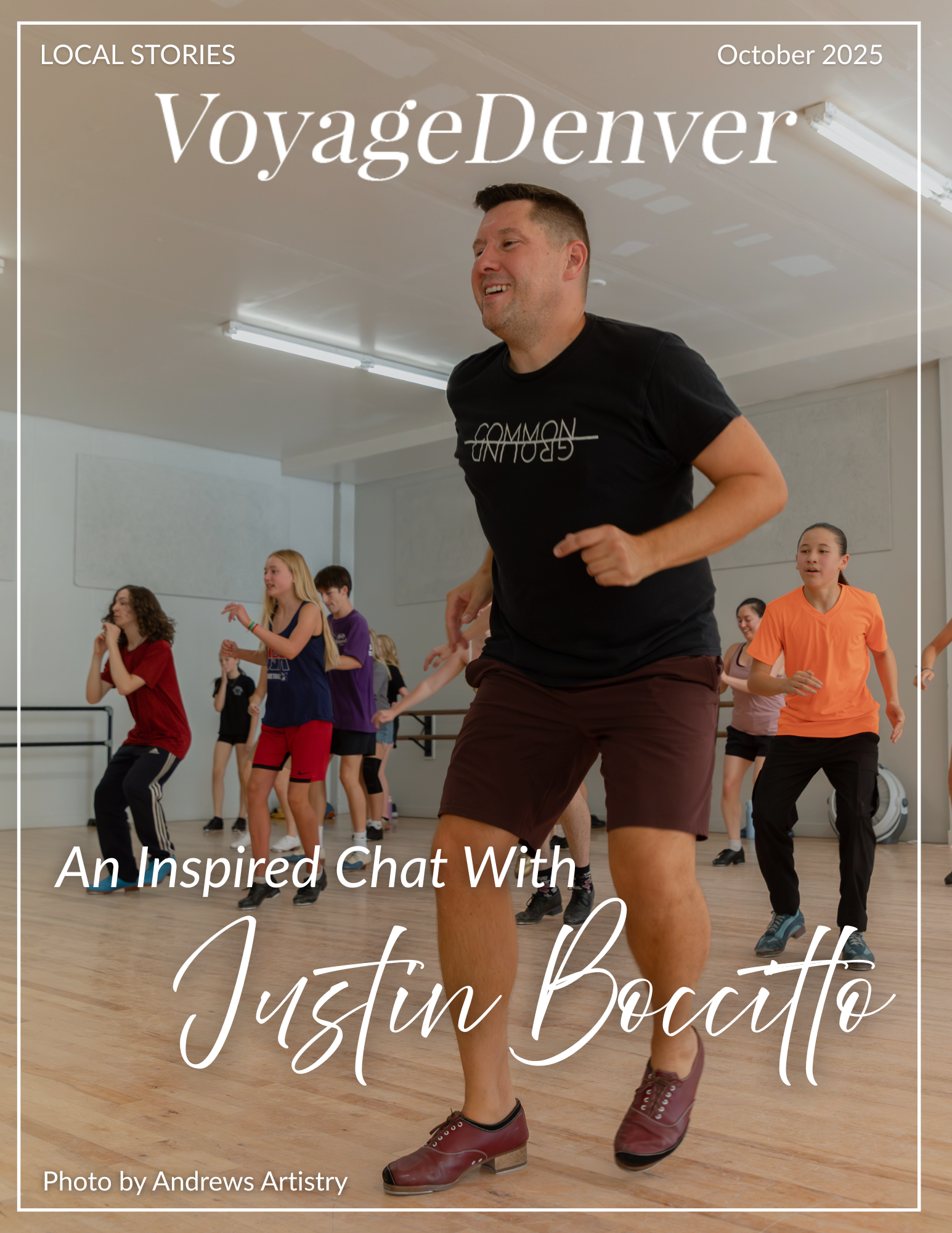  Read Justin’s recent interview from Voyage Denver Magazine where he discusses his journey in New York City, touring with Common Ground, and reinventing himself in Denver.  