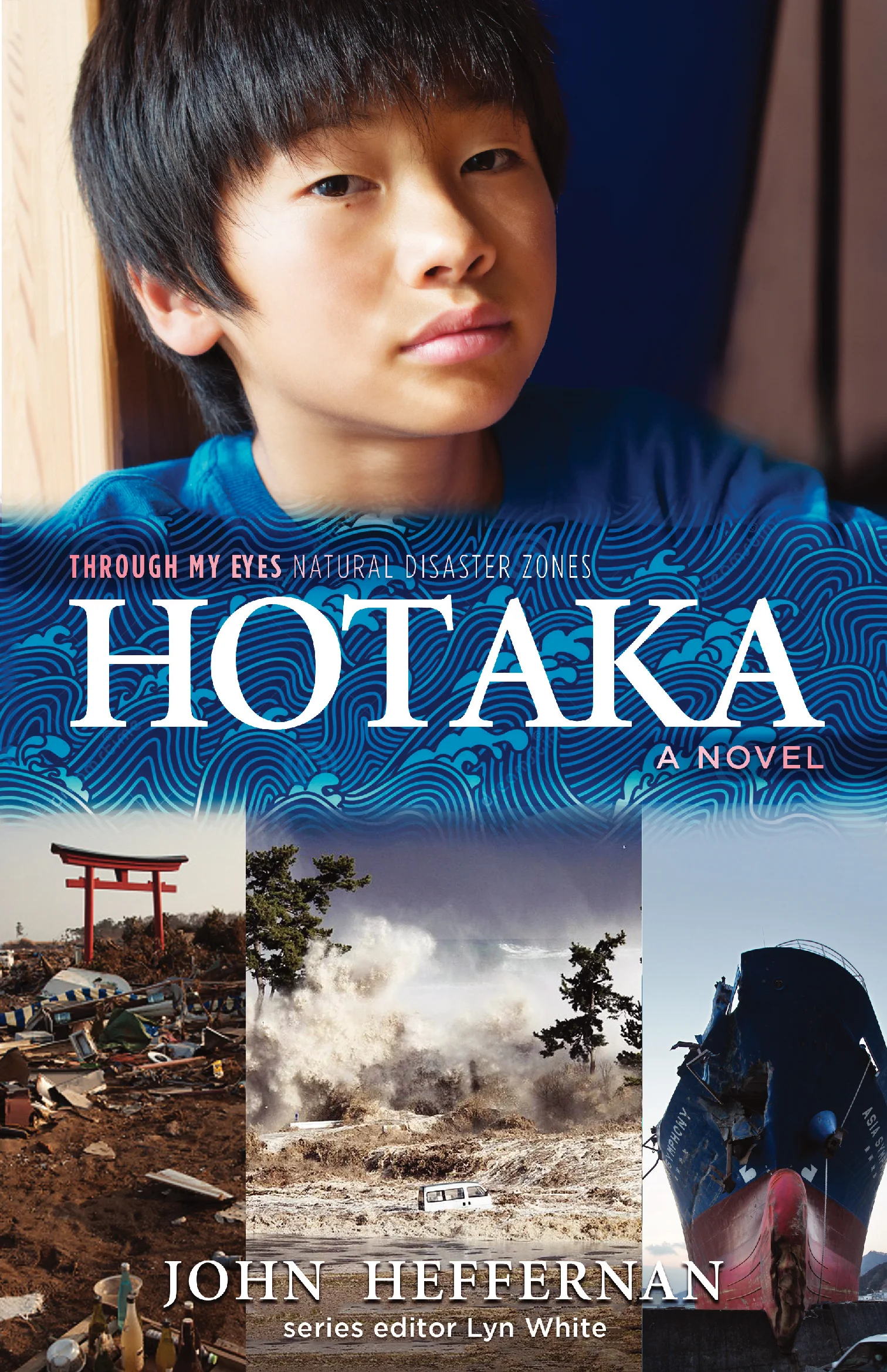 HOTAKA is the first book in the second Through My Eyes series from Allen & Unwin that examines natural disasters - a starkly realistic novel about the Japanese tsunami of March, 2011. It explores the impact of the disaster on one teenage boy, the introspective Hotaka, and to a lesser degree on his two best friends, feisty Sakura and tech-head Osamu. In doing this, the book also examines the huge social impact of the disaster on Hotaka's once beautiful little town of Omori-wan, utterly destroyed by the wave. This is an uplifting book about hope and resilience in the face of loss, grief and tragedy, about the need people have for each other in times of adversity. On one level it is a simple human story of a boy facing the truth. Yet it is also a melding of many individual stories. In its broadest sense, HOTAKA is a tribute to the people of the Tohoku region for their amazing strength and capacity to help each other rise from the ashes and rebuild their lives. "I travelled to Japan to research HOTAKA , talking to a range of teenage students, as well as teachers and principals. This deepened my grasp of the huge personal and social impact of the 2011 Tohoku disaster, and helped me understand some of the complexities of Japanese culture." HOTAKA is suitable for readers from Upper Primary to Middle High School.