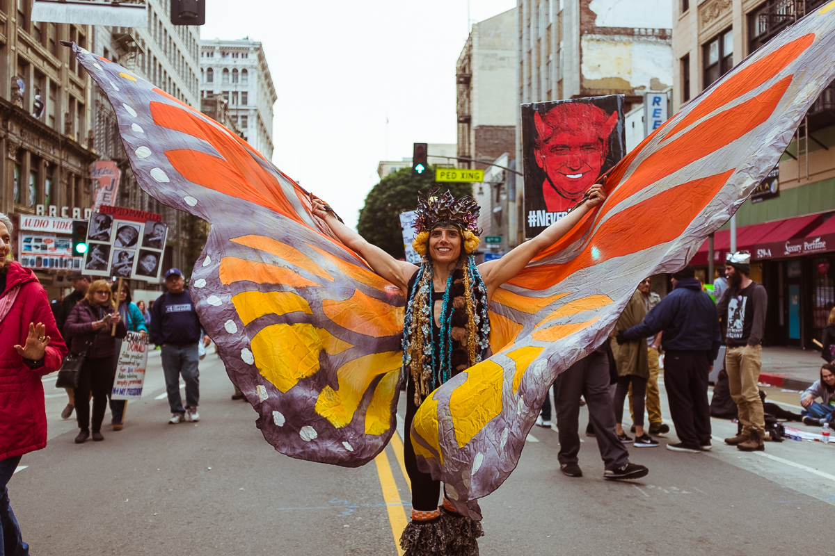 Butterfly woman