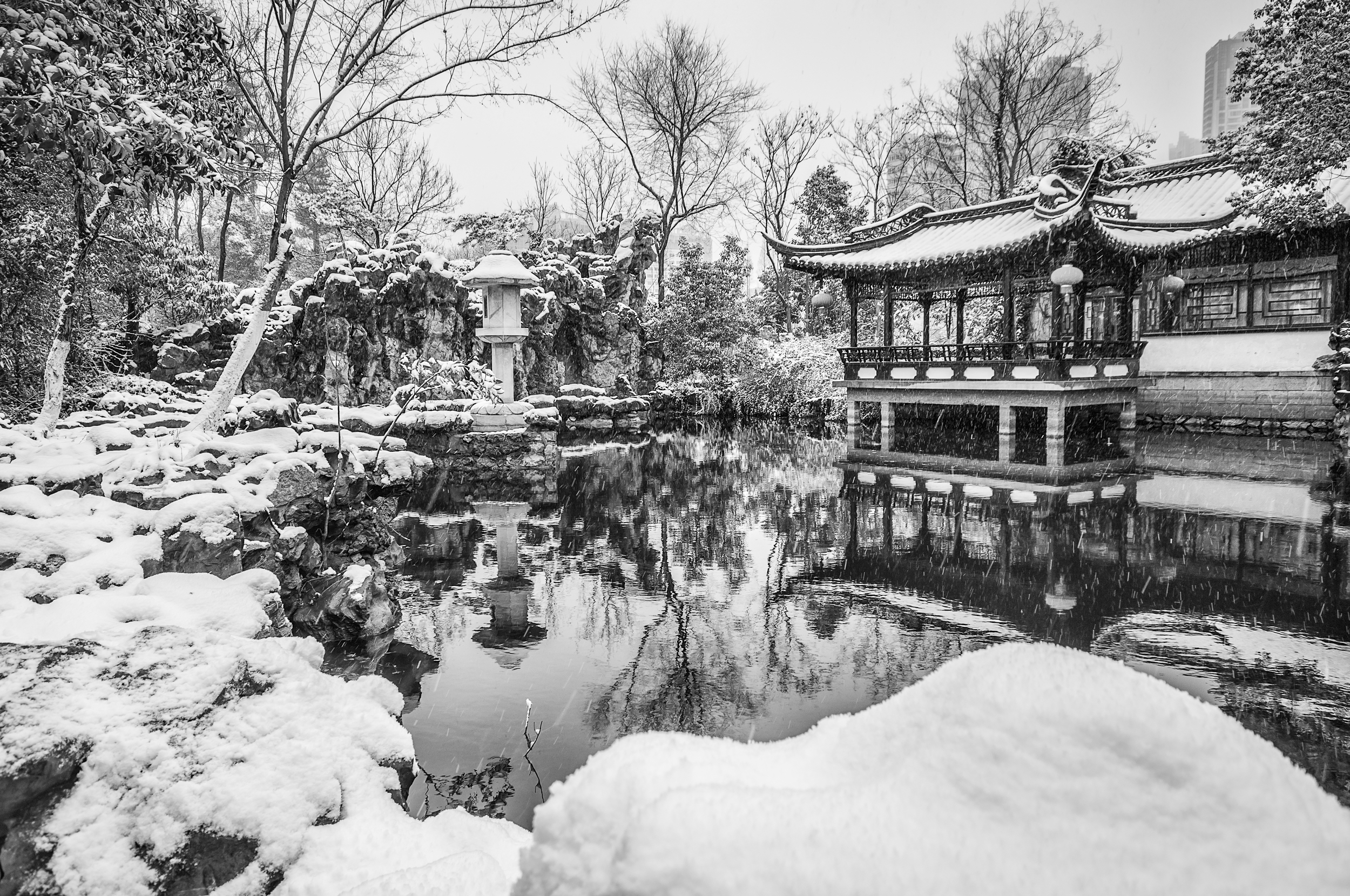 雪中园林 / Classic garden in the snow