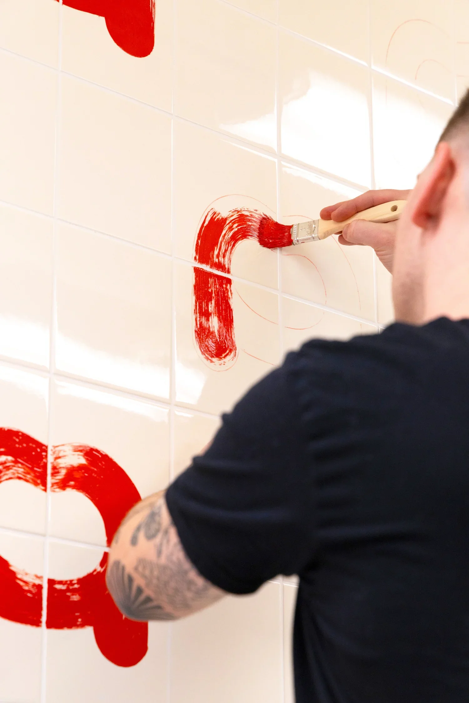 Face Plant mural by Chet Malinow. Composition by Portland-based artist Chet Malinow. Illustration. Corporate Art. Wayfinding. Office Art. Office Mural. Corporate Mural. 1shot enamel.