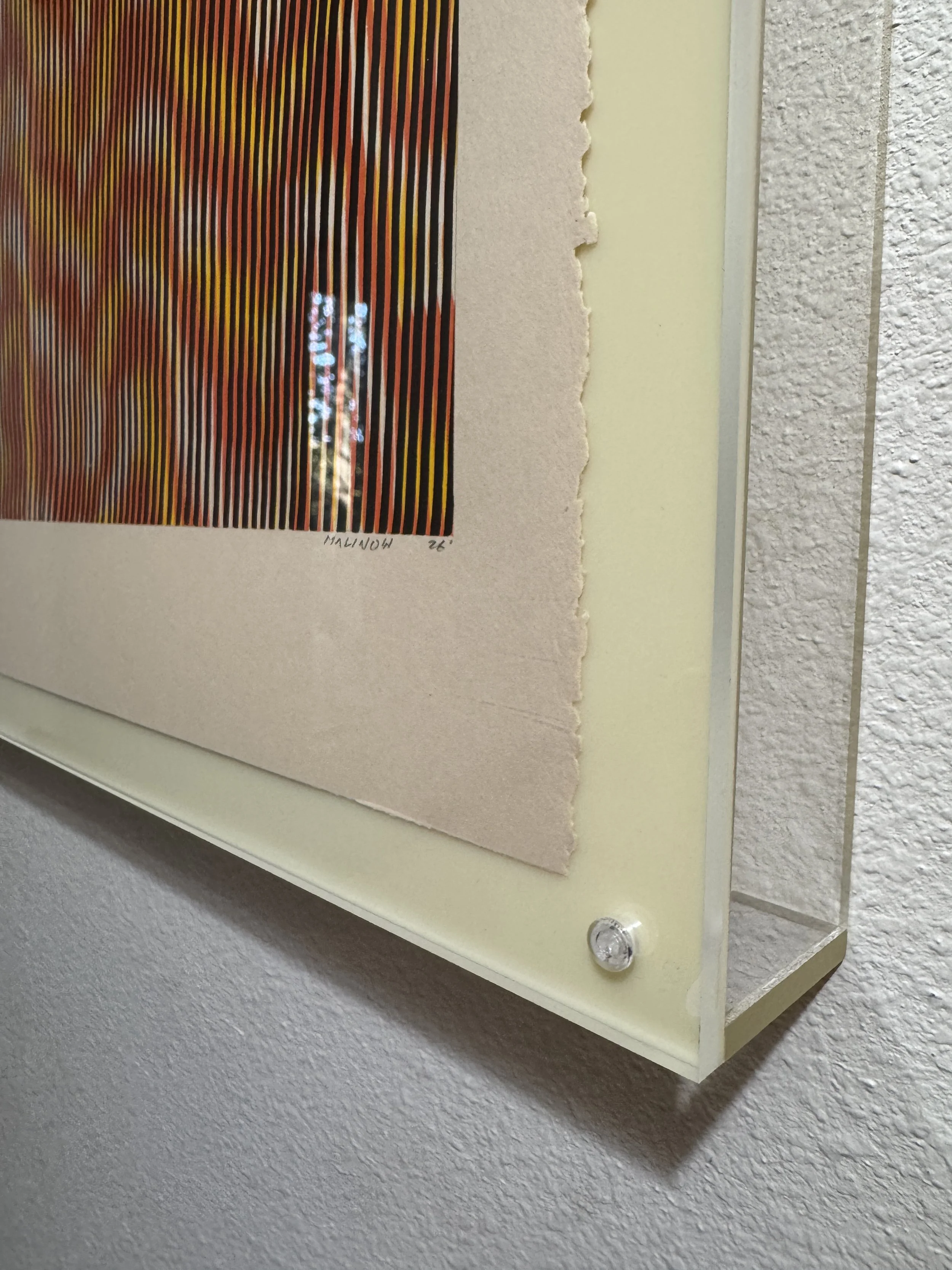 Original painting by Chet Malinow in a midcentury modern home. Portland, Oregon.