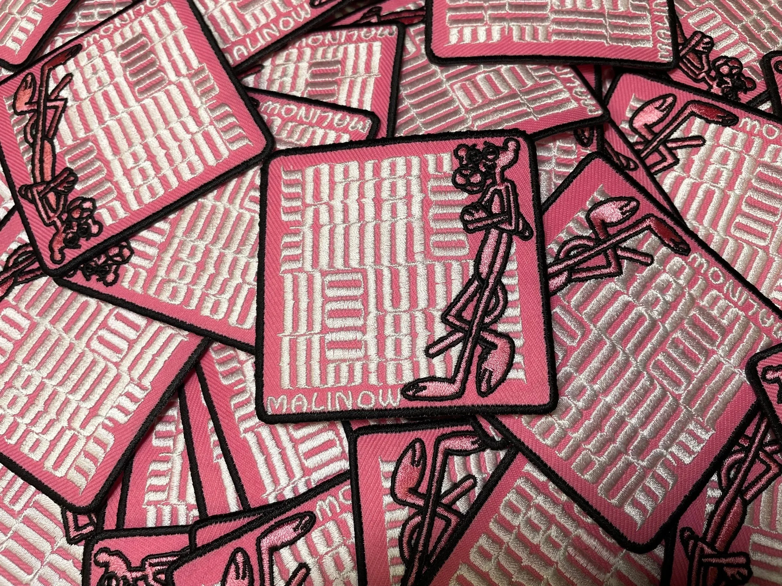 Pink Panther, patch, calligraphy, Chet Malinow, fashion,