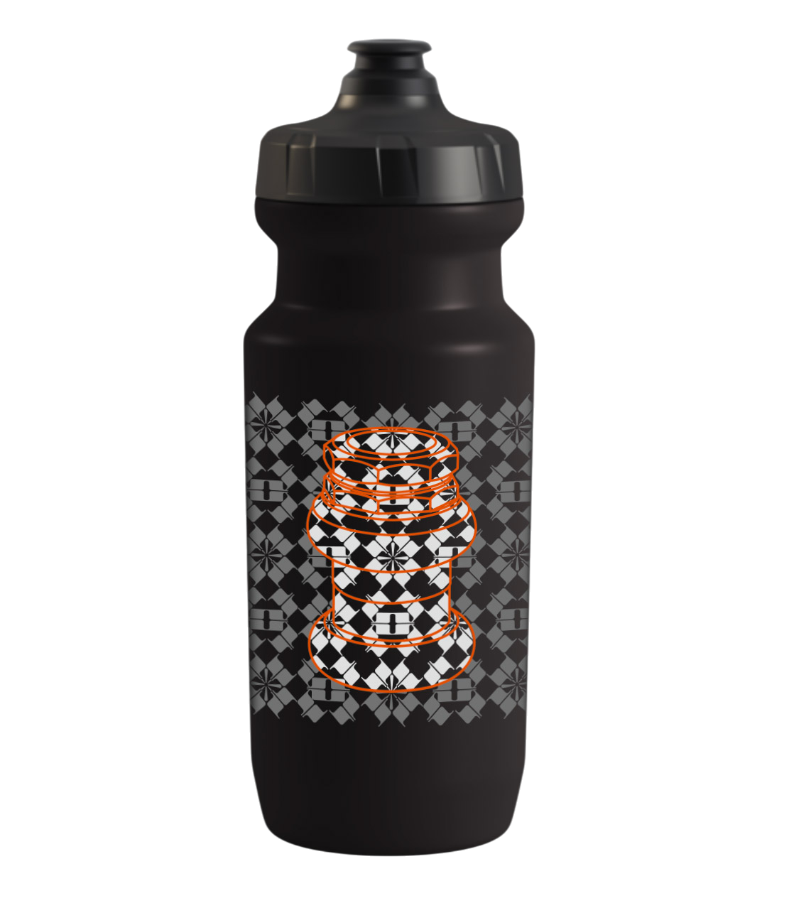 Chris King Components Chet Malinow Artist glass, biking, cycling, Portland artist, Chris King headset, track bike, fixie, water bottle, blue