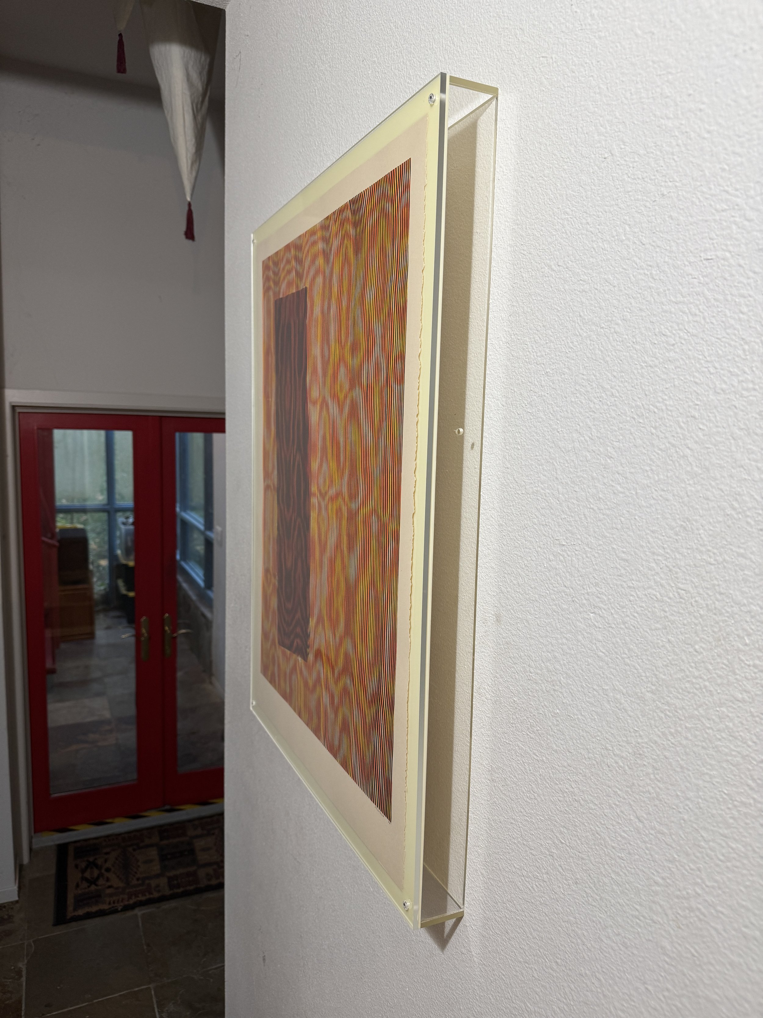 Original painting by Chet Malinow in a midcentury modern home. Portland, Oregon.